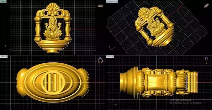 Laxmiji - God - Sculpture - Stl File - 3dm File - Printable File