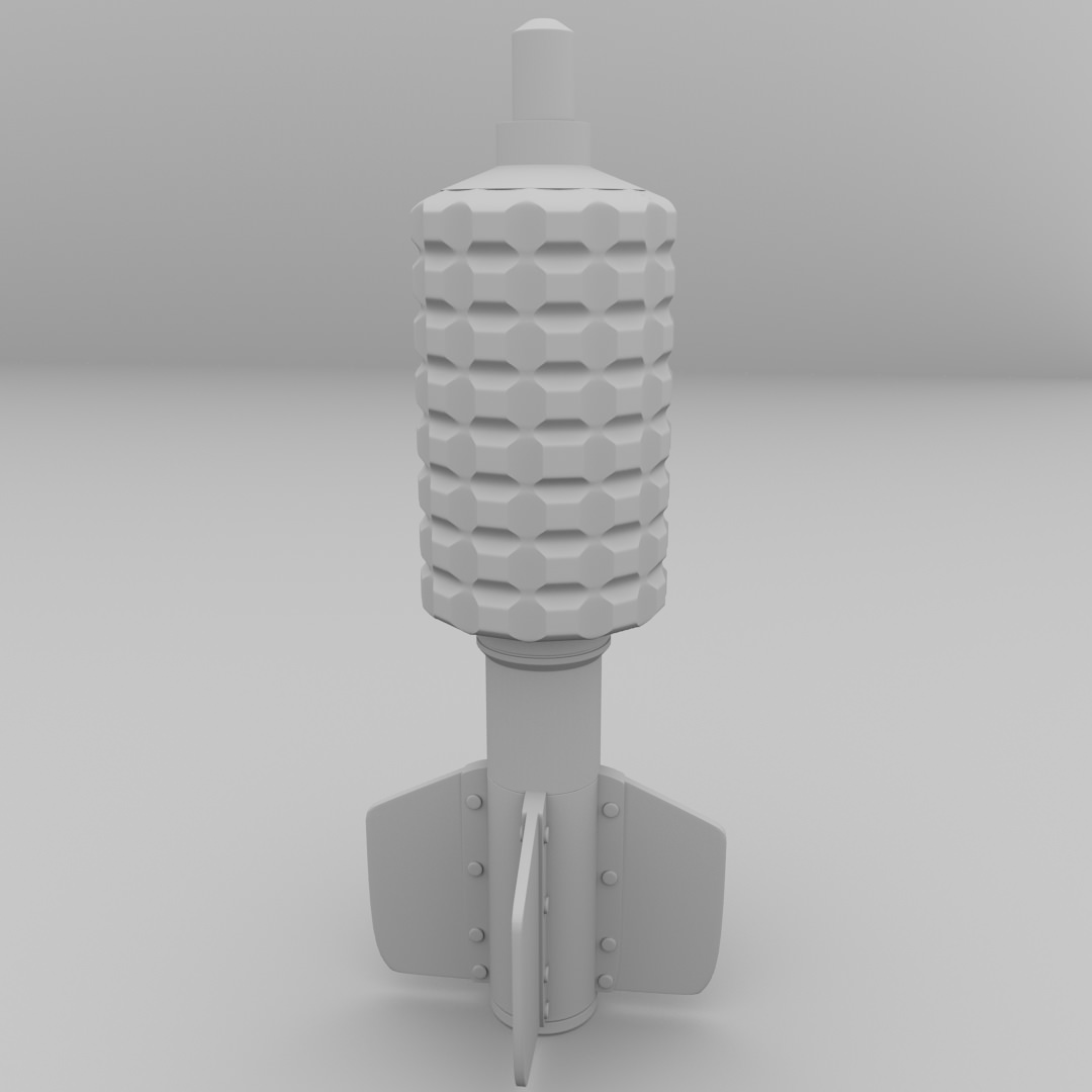 Granatenwerfer military missile 3D model_4
