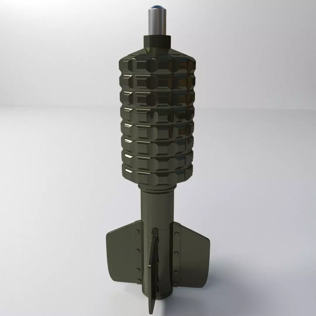 Granatenwerfer military missile 3D model_0