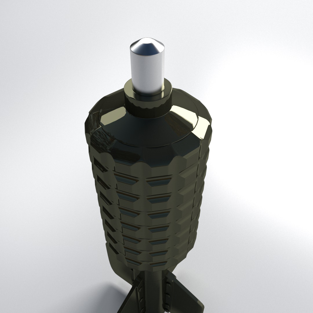 Granatenwerfer military missile 3D model_2