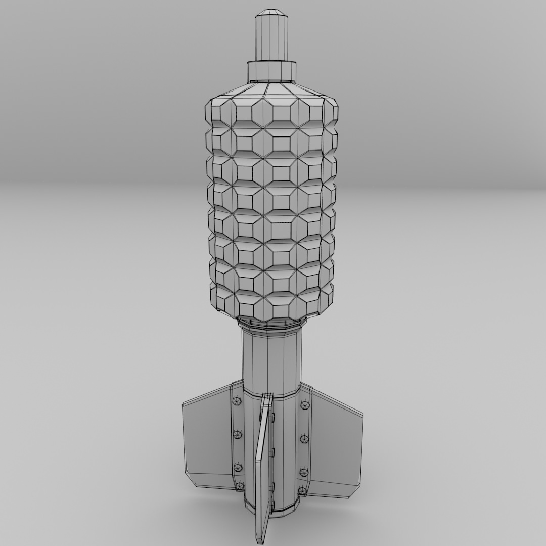Granatenwerfer military missile 3D model_3