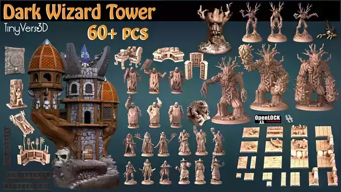 Dark Wizard Tower Pack 3D print model