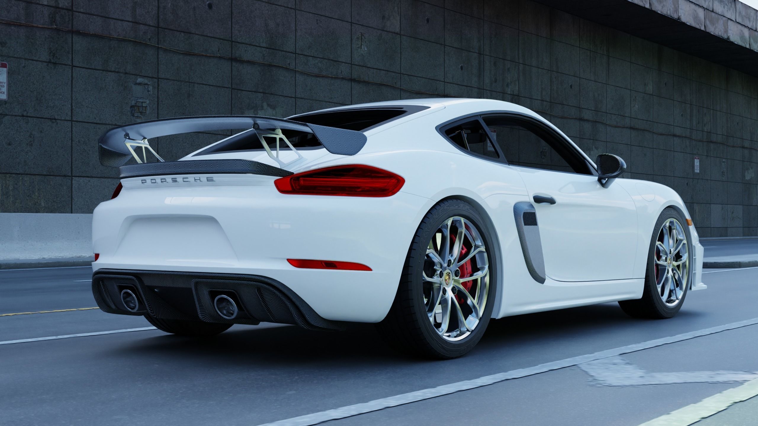 2020 Porsche 718 Cayman GT4 3D model_3