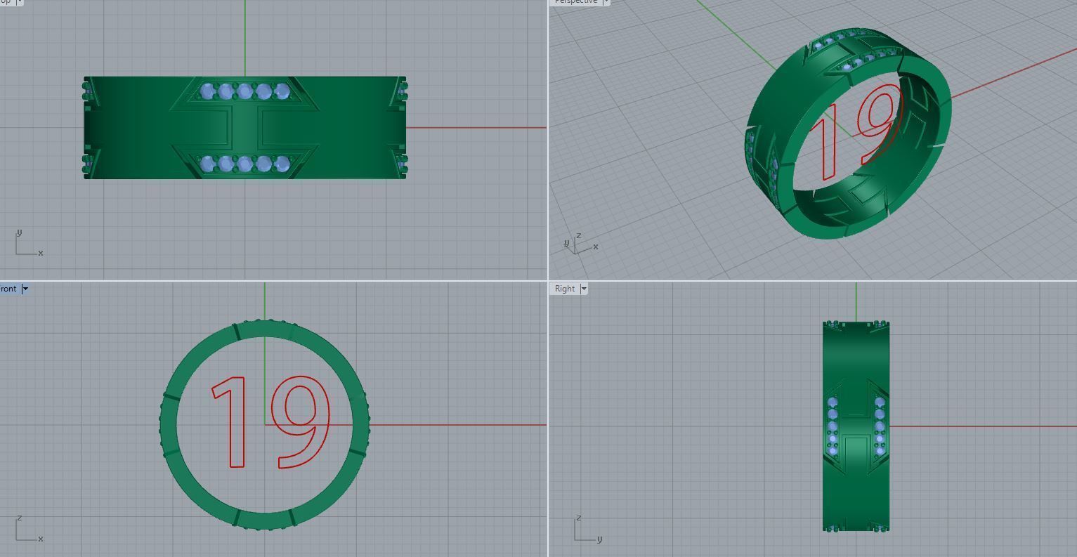 Gold ring 004 3D print model_3