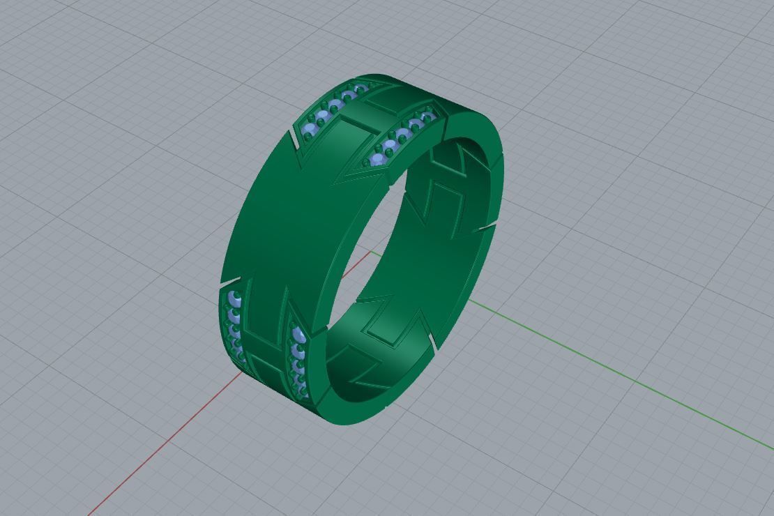 Gold ring 004 3D print model_1