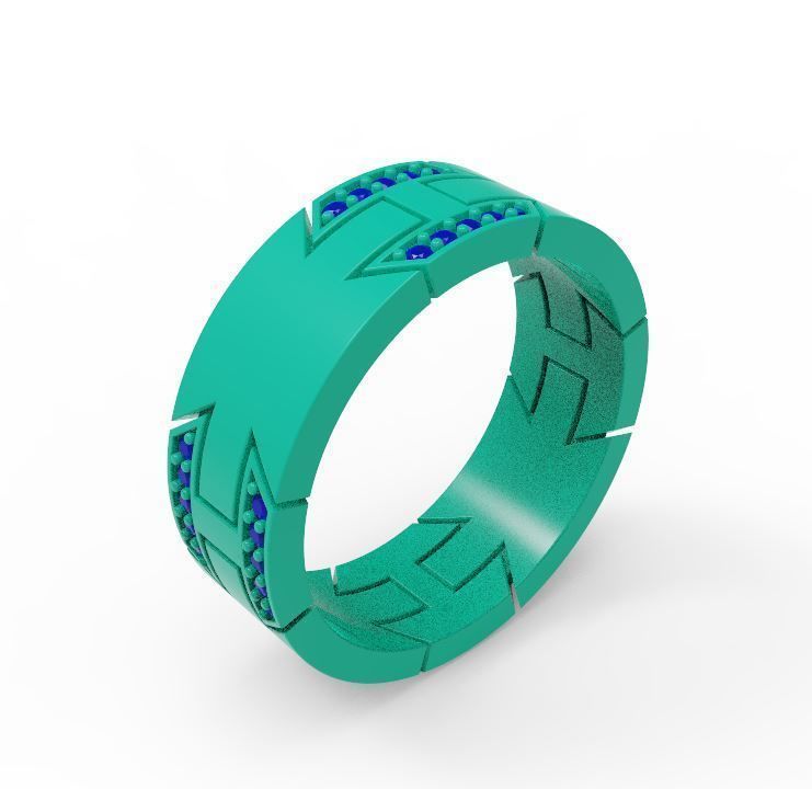 Gold ring 004 3D print model_4