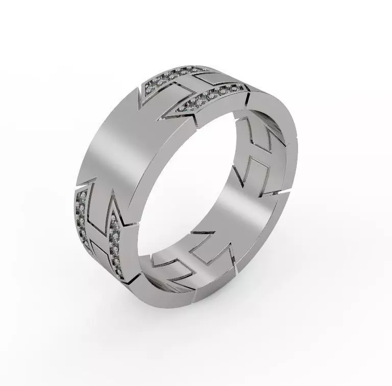 Gold ring 004 3D print model_0