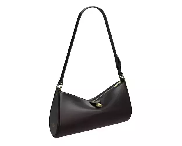 Louis Vuitton Pochette Tirette Bag Black Low-poly 3D model