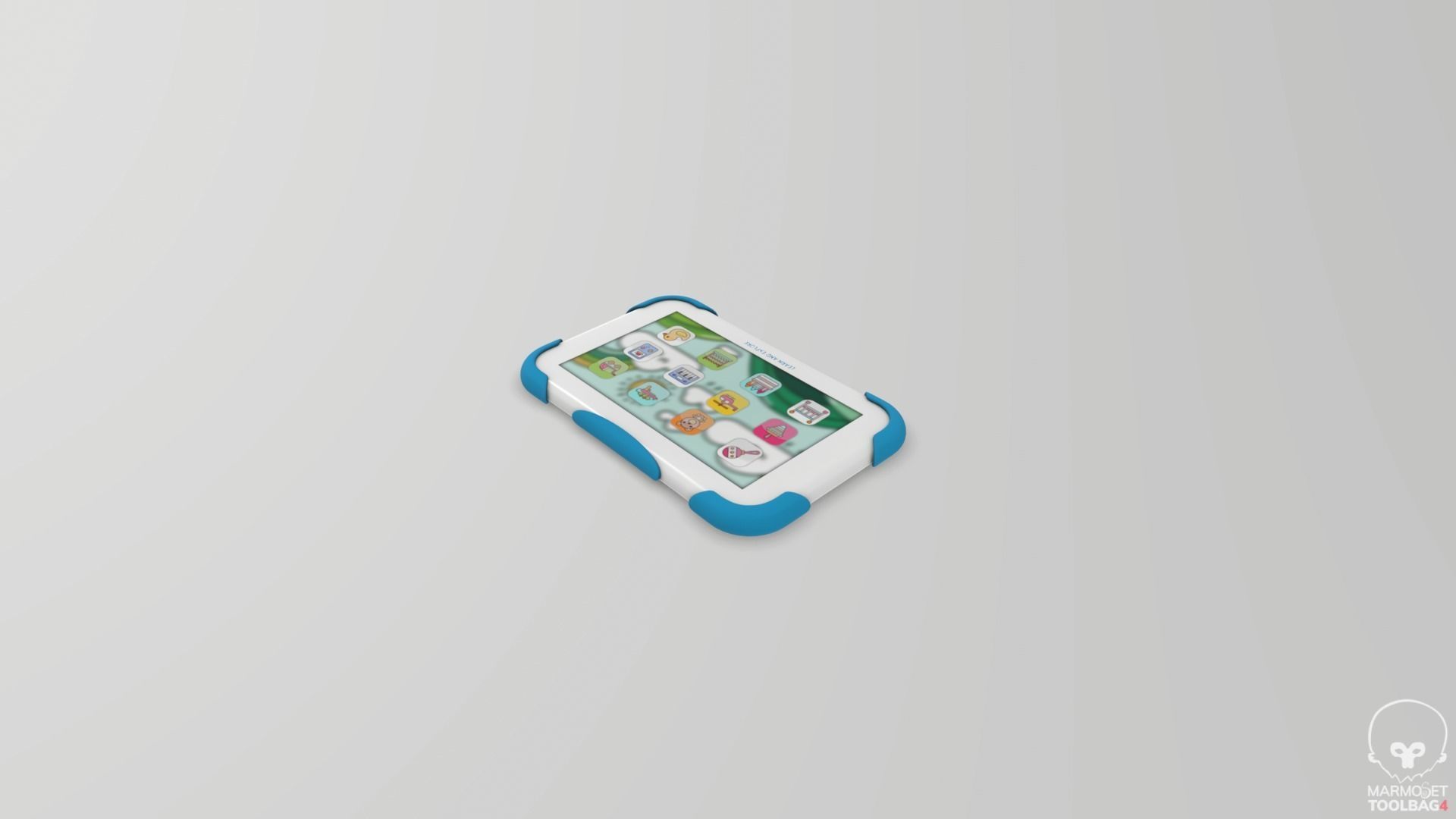 Interactive Learning Tablet Low-poly 3D model_4
