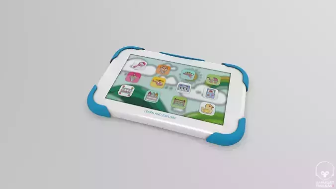 Interactive Learning Tablet Low-poly 3D model