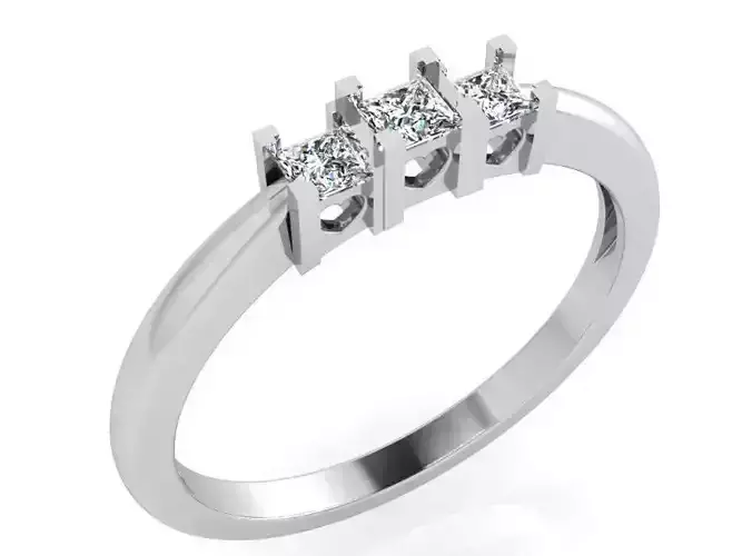 3 Stone Princess Band 3569