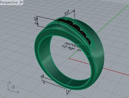 Channel Setting Band Ring 3570 3D print model_7