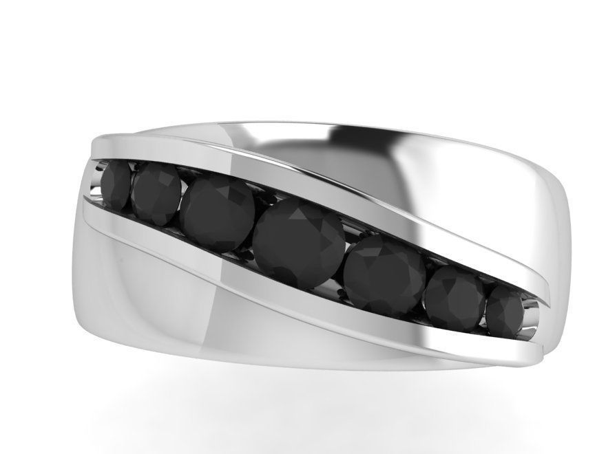 Channel Setting Band Ring 3570 3D print model_2