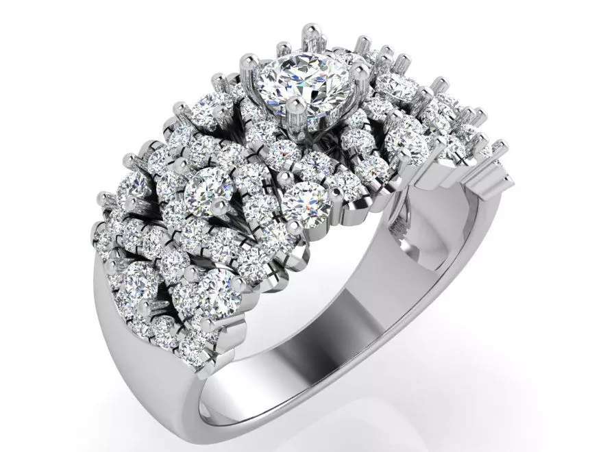 Peg Setting Diamond Band Ring 3572 3D print model