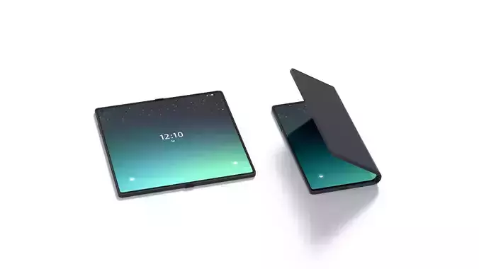Animated Flexible Phone - smartphone book animation of display