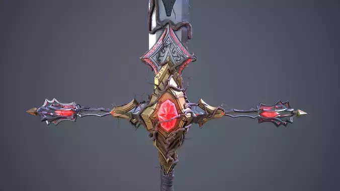 Nature Kariza Great Sword 3D Low-Poly Model