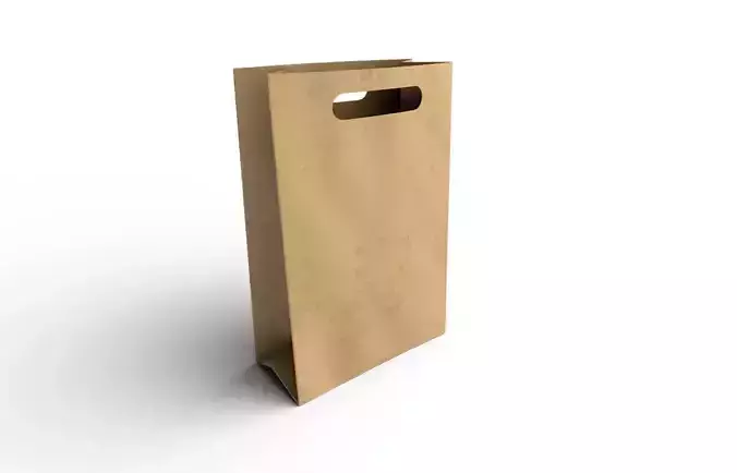 Paper Bag  M07 Low-poly 3D model