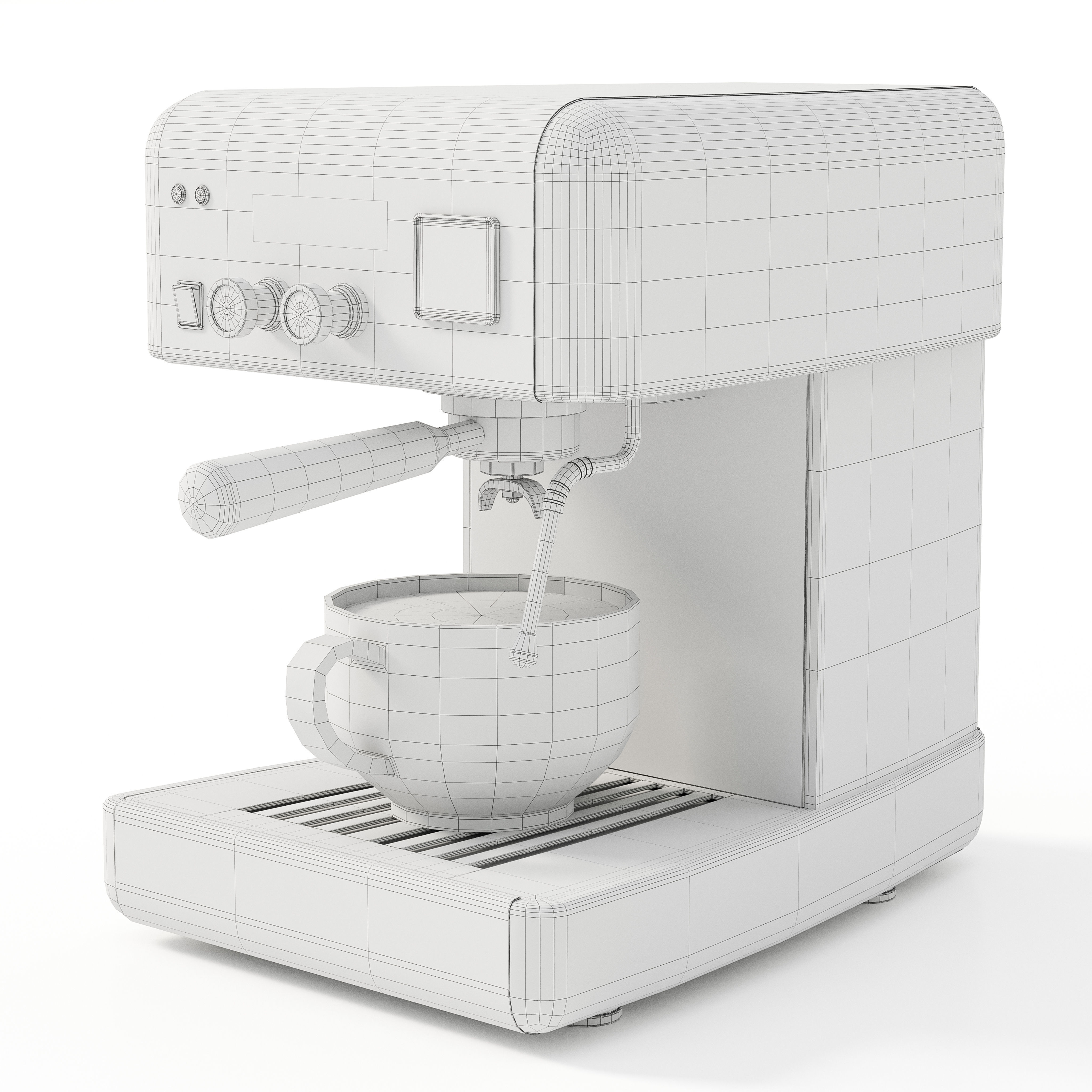 Espresso Coffee Machine 05 3D model_3