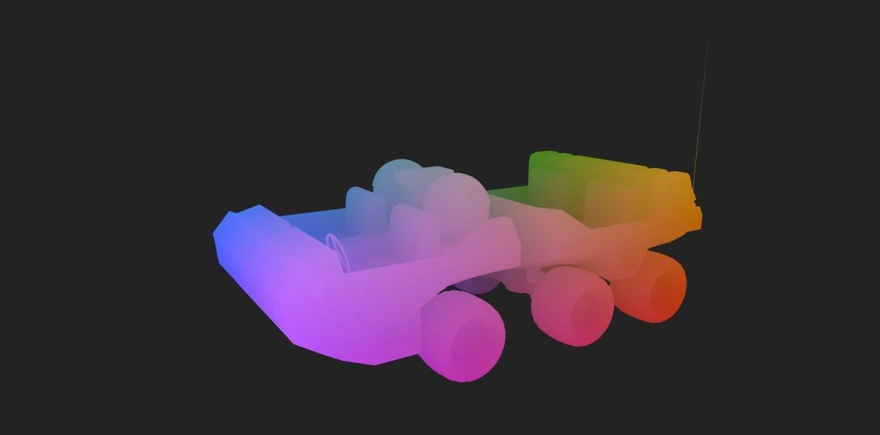 SCI FI JEEP Low-poly 3D model_12