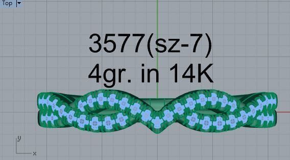 Twisted Band 3577 3D print model_4