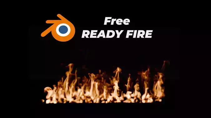 Simple animation realistic blender fire VDB Free 3D model