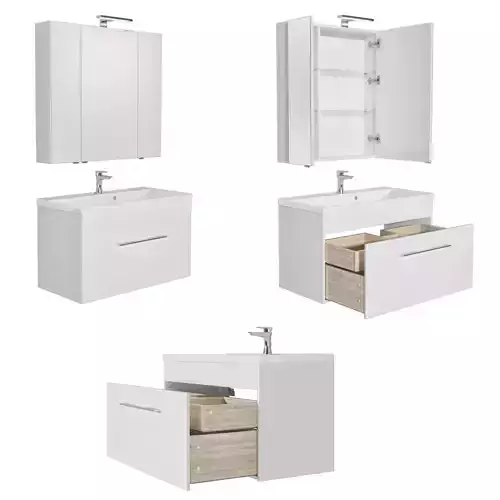 Furniture set Augusta 58-75-100 white gloss