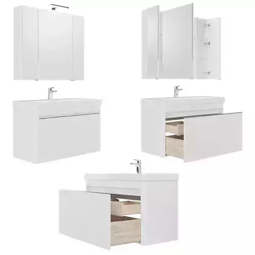 Furniture set Vilora 60-80-105 white gloss
