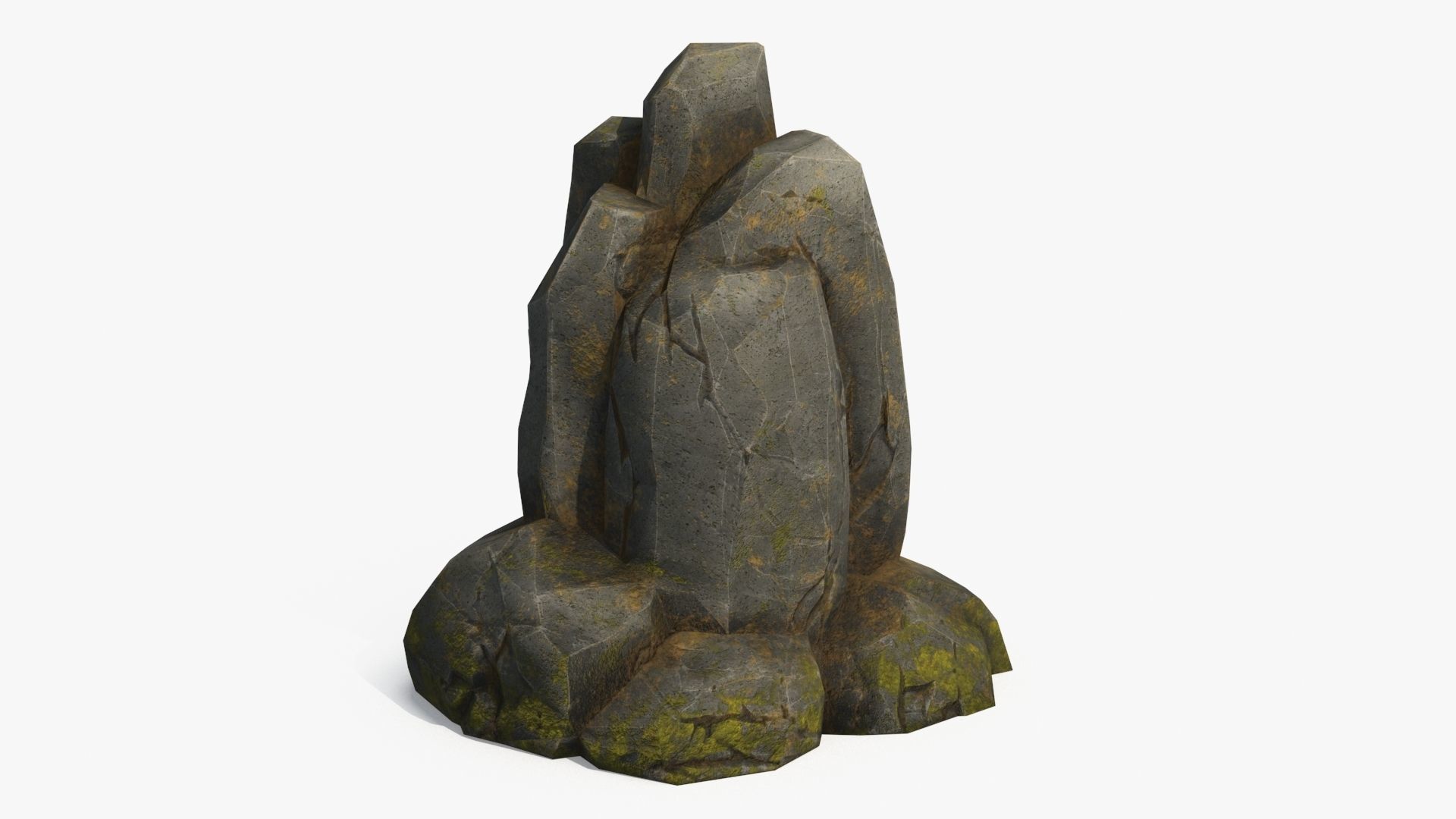 Stone v5 Low-poly 3D model_7