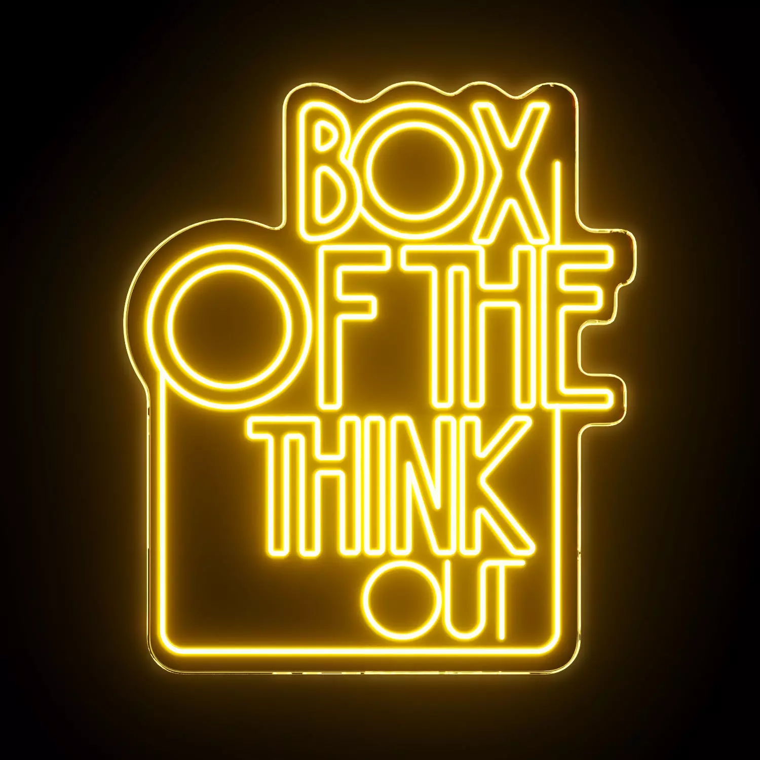 Box of the think out Neon Sign 3D model