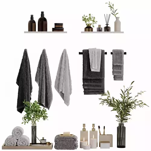Bathroom decor towels set 21