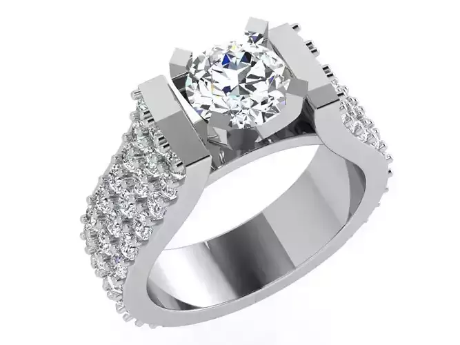 Round Cut Peg Setting Ring 3601