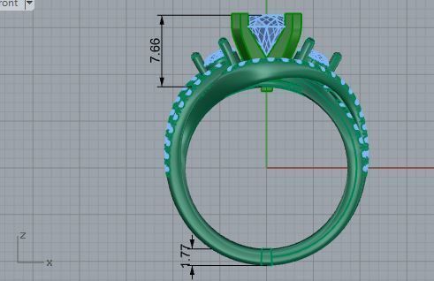 Round Cut Twisted Ring 3604 3D print model_5