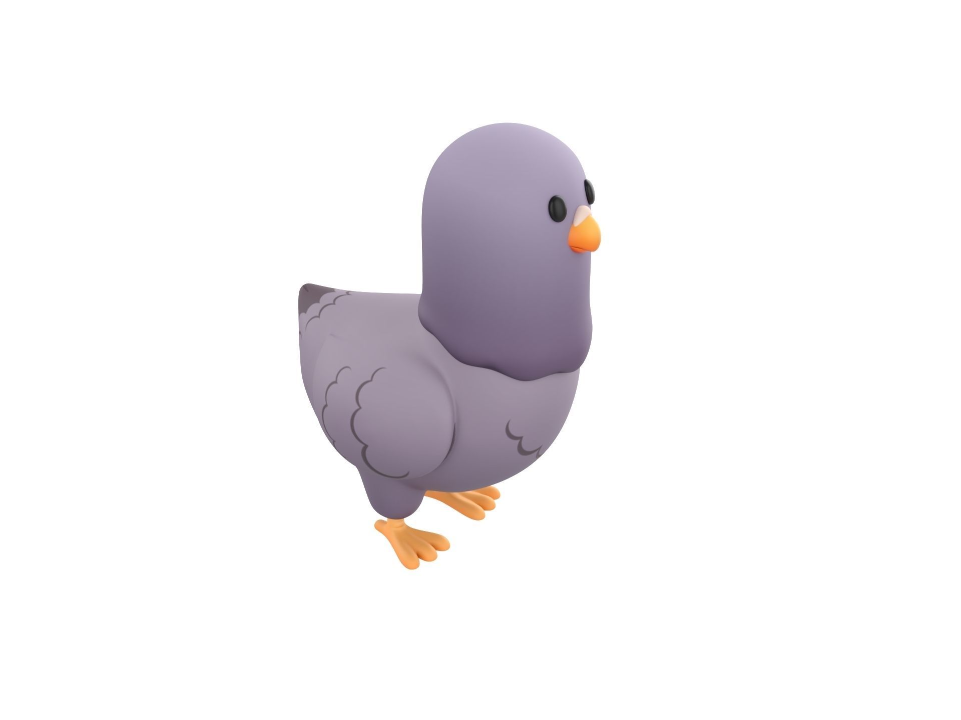 Character274 Pigeon 3D model_2