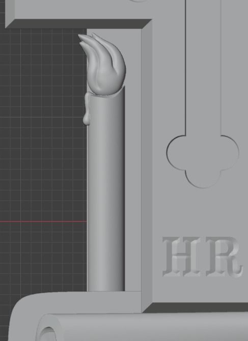 A grieving angel with a rose  3D print model_3