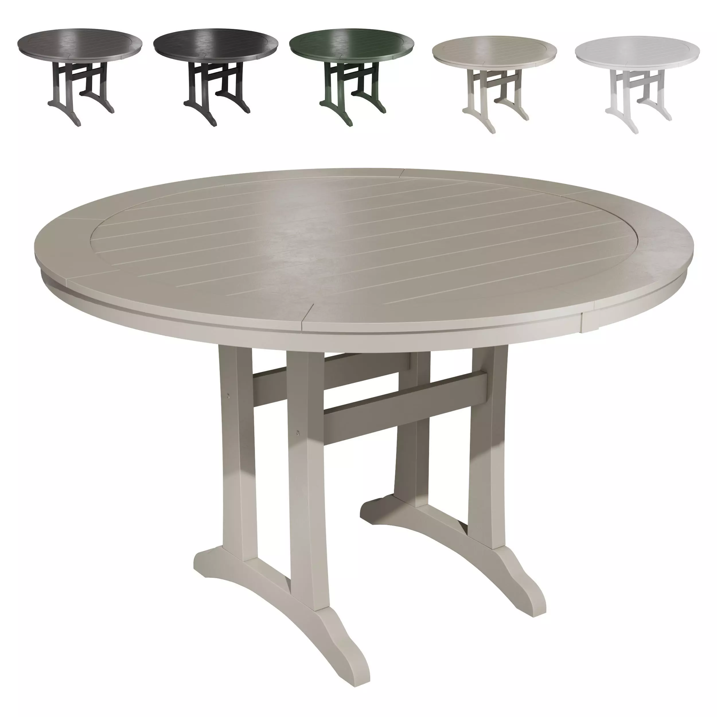 Nautical Trestle 48 Round Dining Table 3D model