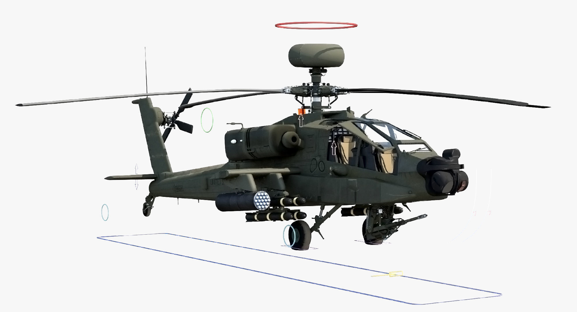 AH64E Apache Longbow Helicopter Rigged Collection _8