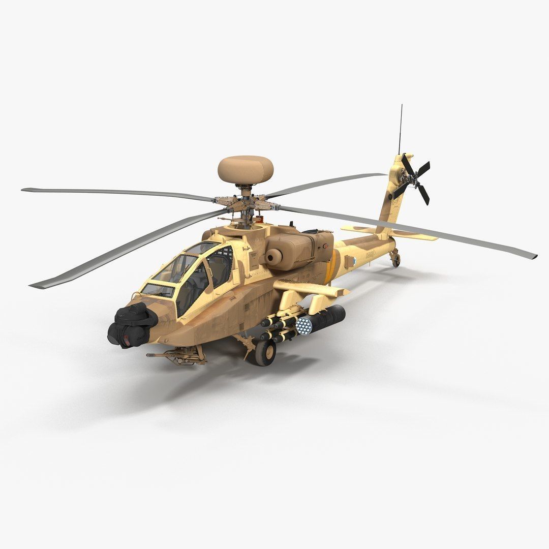AH64E Apache Longbow Helicopter Rigged Collection _25
