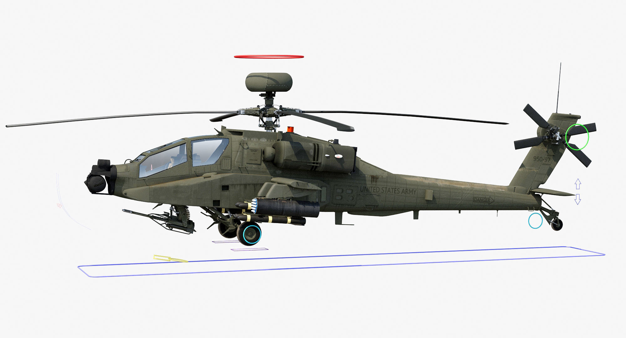 AH64E Apache Longbow Helicopter Rigged Collection _16