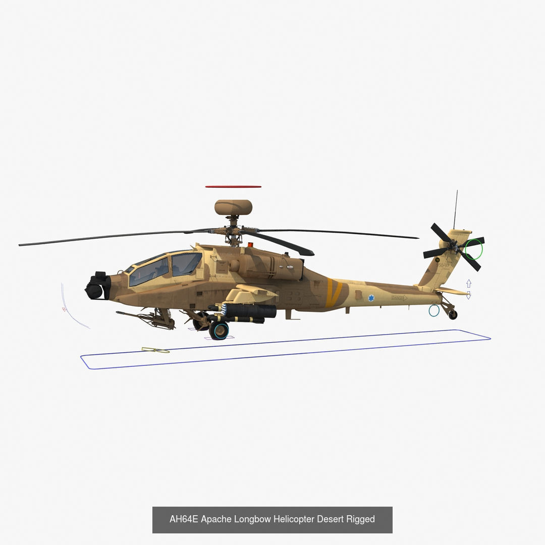 AH64E Apache Longbow Helicopter Rigged Collection _4