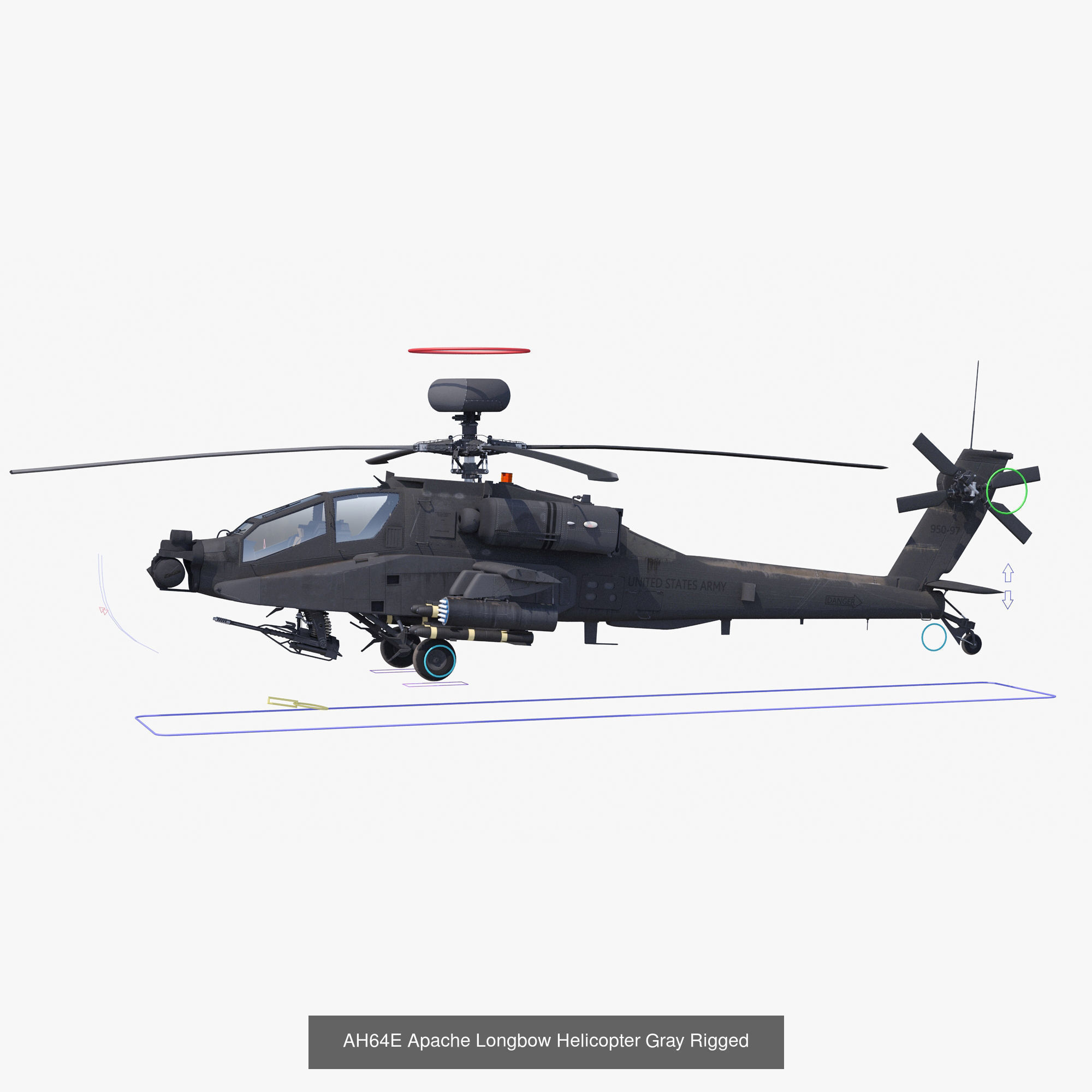 AH64E Apache Longbow Helicopter Rigged Collection _2