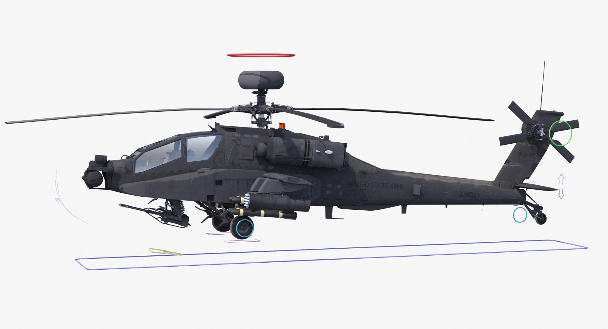 AH64E Apache Longbow Helicopter Rigged Collection _14