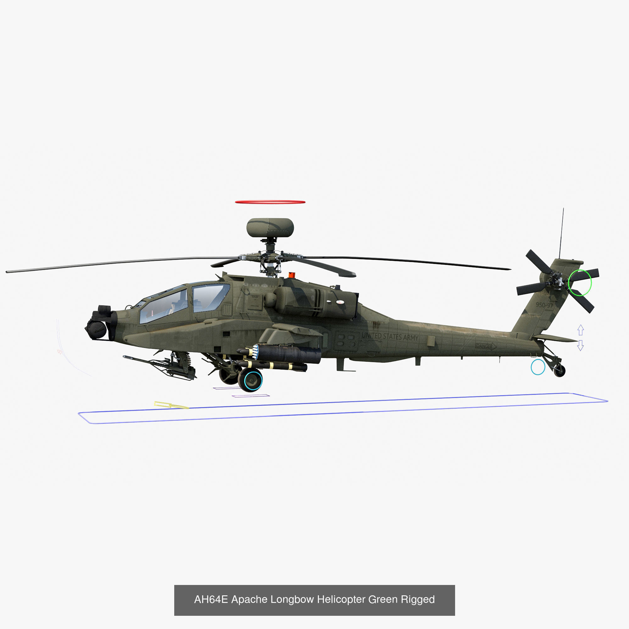 AH64E Apache Longbow Helicopter Rigged Collection _3