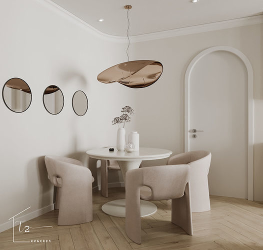 dinner table 3d model 3D model