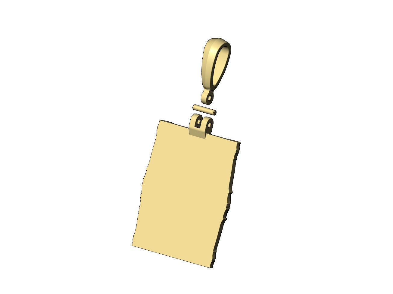 Scroll Lotus bead elongated columns pendant charm 3D print model_10