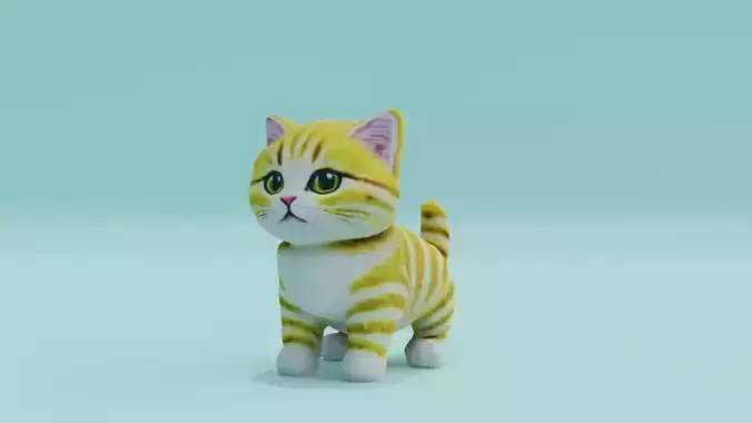 Yellow Kitten Cute Red Cat