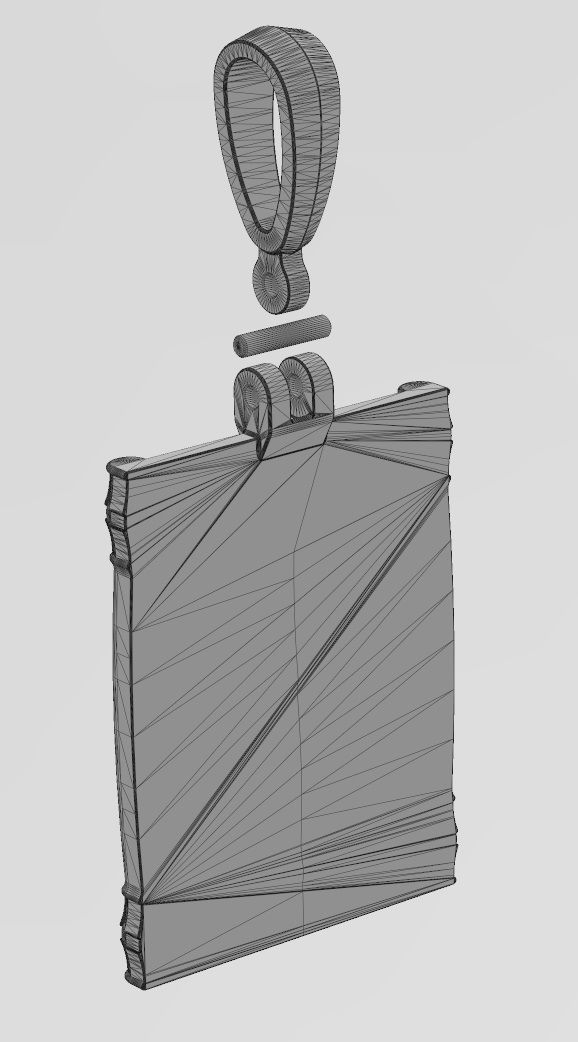 Lotus column sides scroll pendant charm 3D print model_13