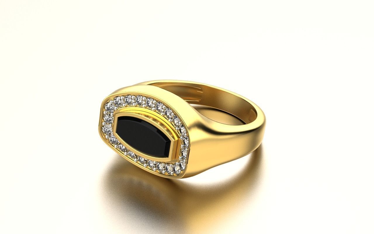 Signet ring set 3D print model_3