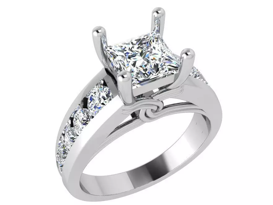 Princess Channel Setting Ring 3623 3D print model