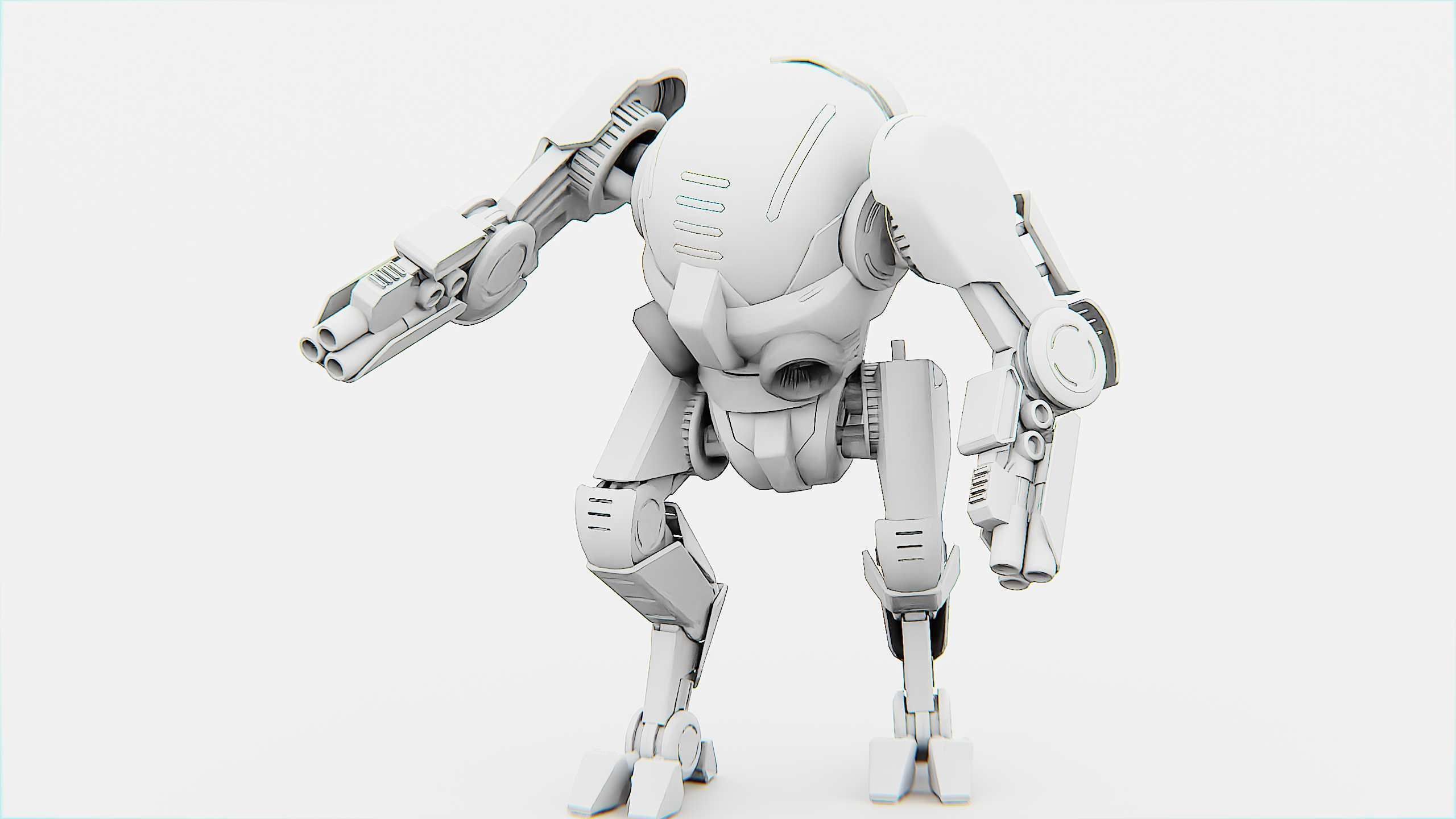 ROBOCOP Z-500  Rigged for Unreal Engine - Unity - MIXAMO  3D model_32