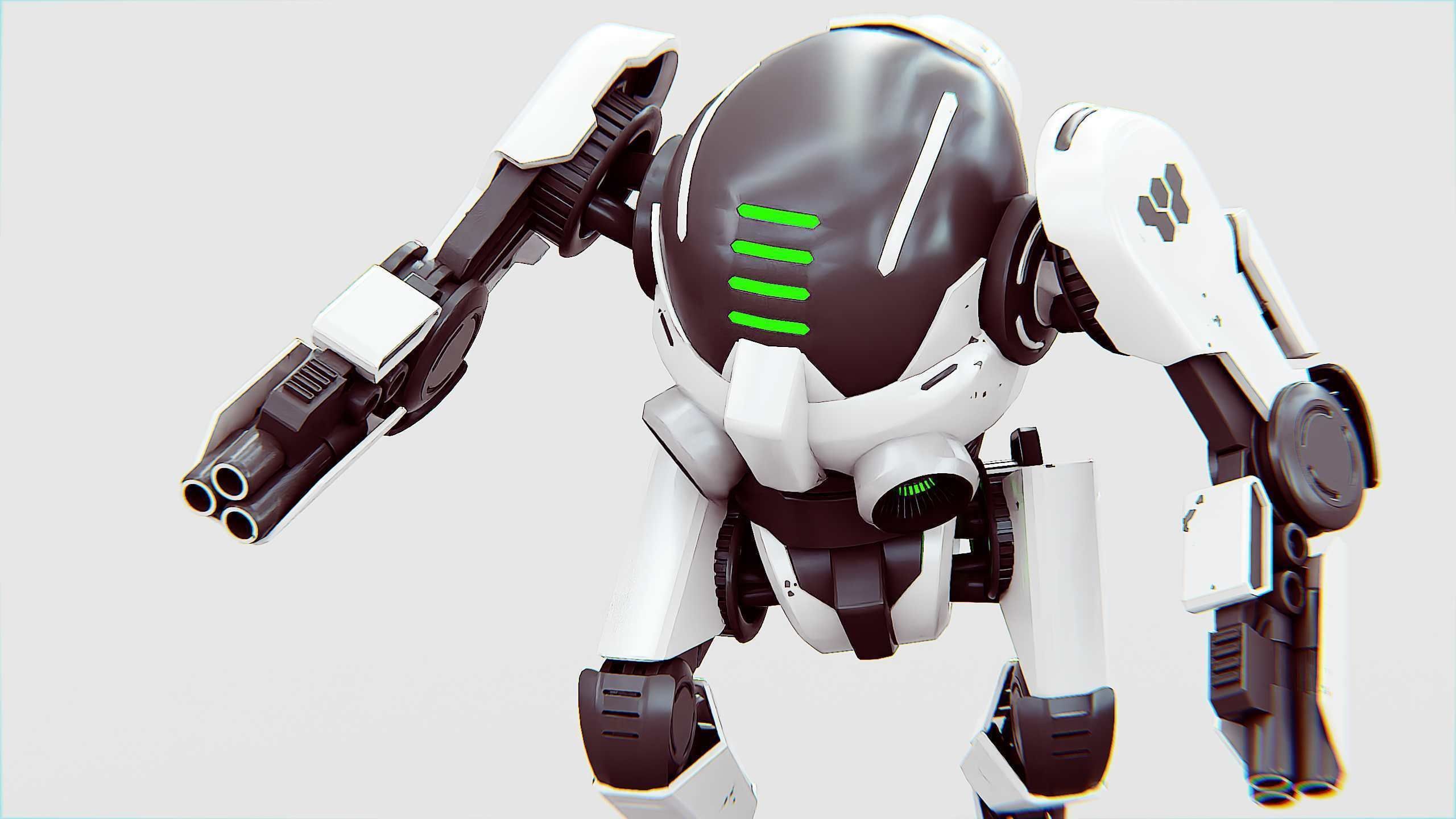 ROBOCOP Z-500  Rigged for Unreal Engine - Unity - MIXAMO  3D model_27